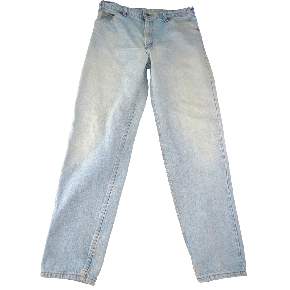 Vintage Levis Orange Tag Jeans Mens 36x34 Light‎ Wash Straight Leg Made in USA
